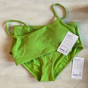 Athleta Scoop Pique Swimsuit brat green